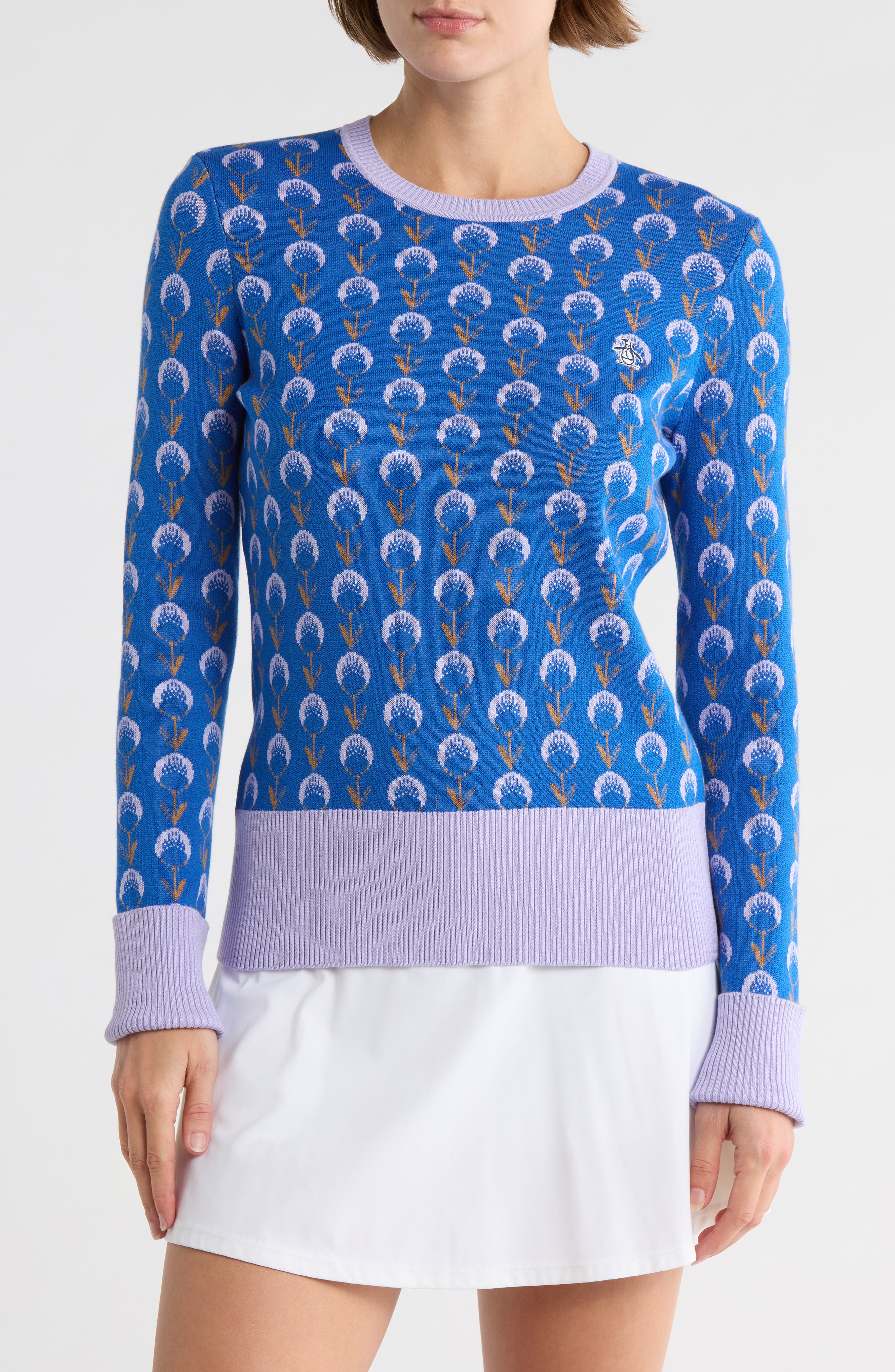 Original Penguin Jacquard Floral Top