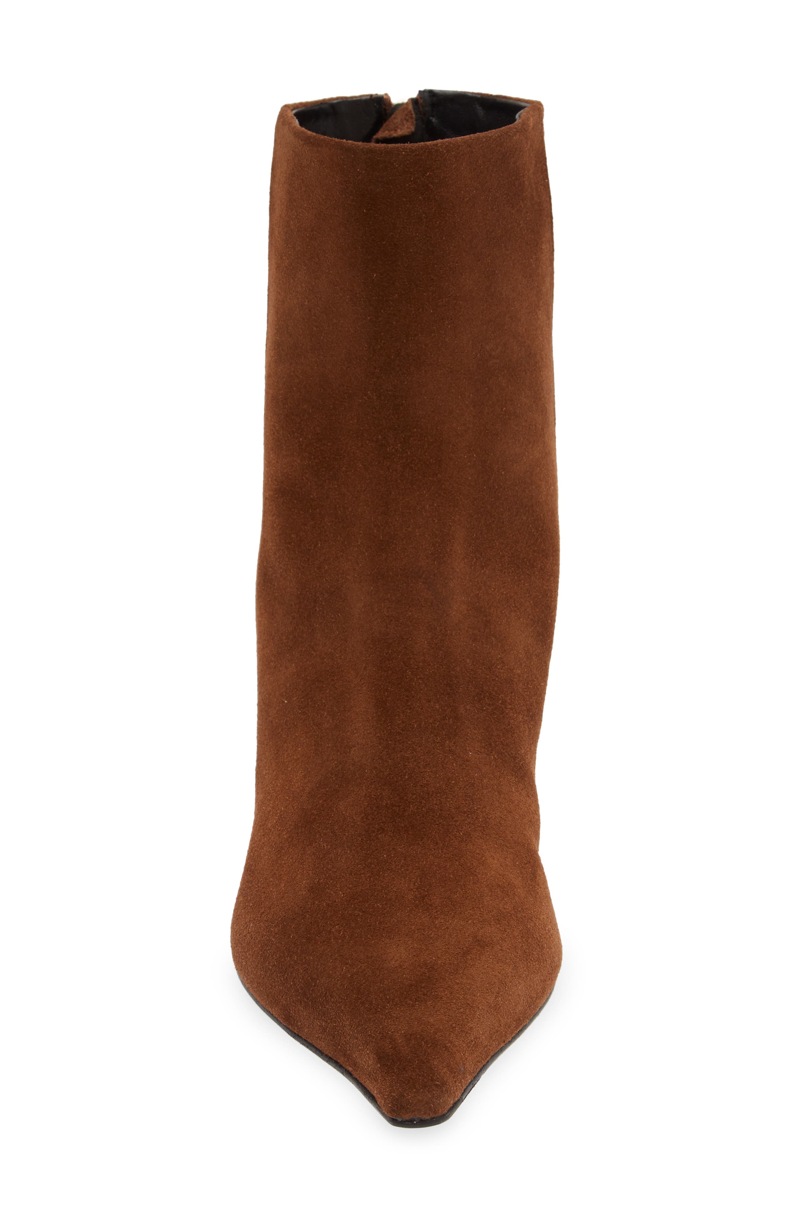 aeyde Zoe Kitten Heel Bootie, Alternate, color, Brown