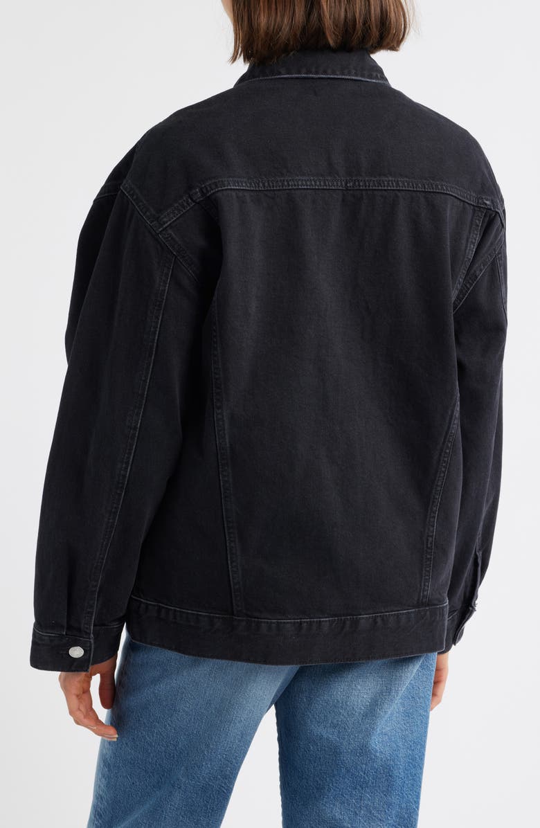 Mavi Jeans Luna Denim Trucker Jacket, Alternate, color, Dark Smoke