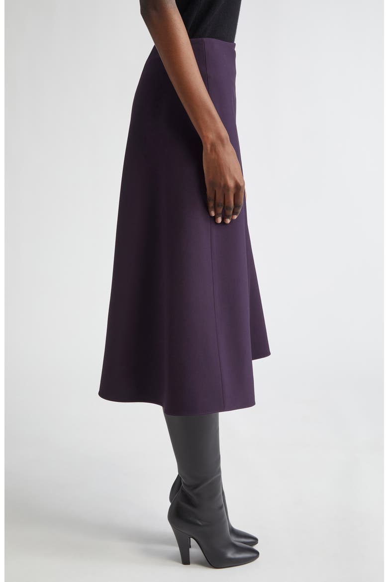 Draped Wool Wrap Skirt, Alternate, color, AUBERGINE