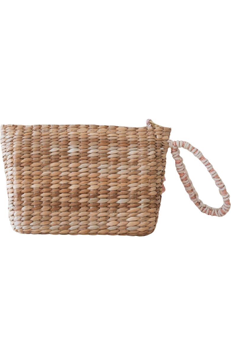 LIKHA Bunny Embroidered Straw Pouch, Alternate, color,