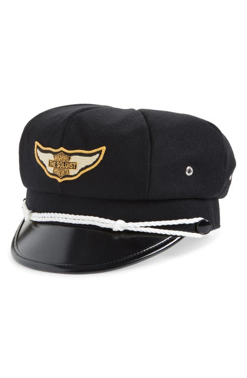 TAKAHIROMIYASHITA TheSoloist. Wool Marine Cap in Black X Black  product