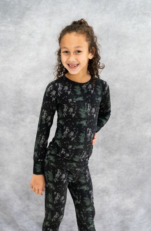 Laree + Co Tie-dye 2-piece Pajama Set In Onyx