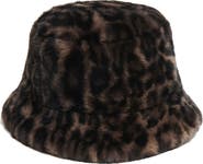 Apparis Amara Leopard Pluche™ Faux Fur Bucket Hat