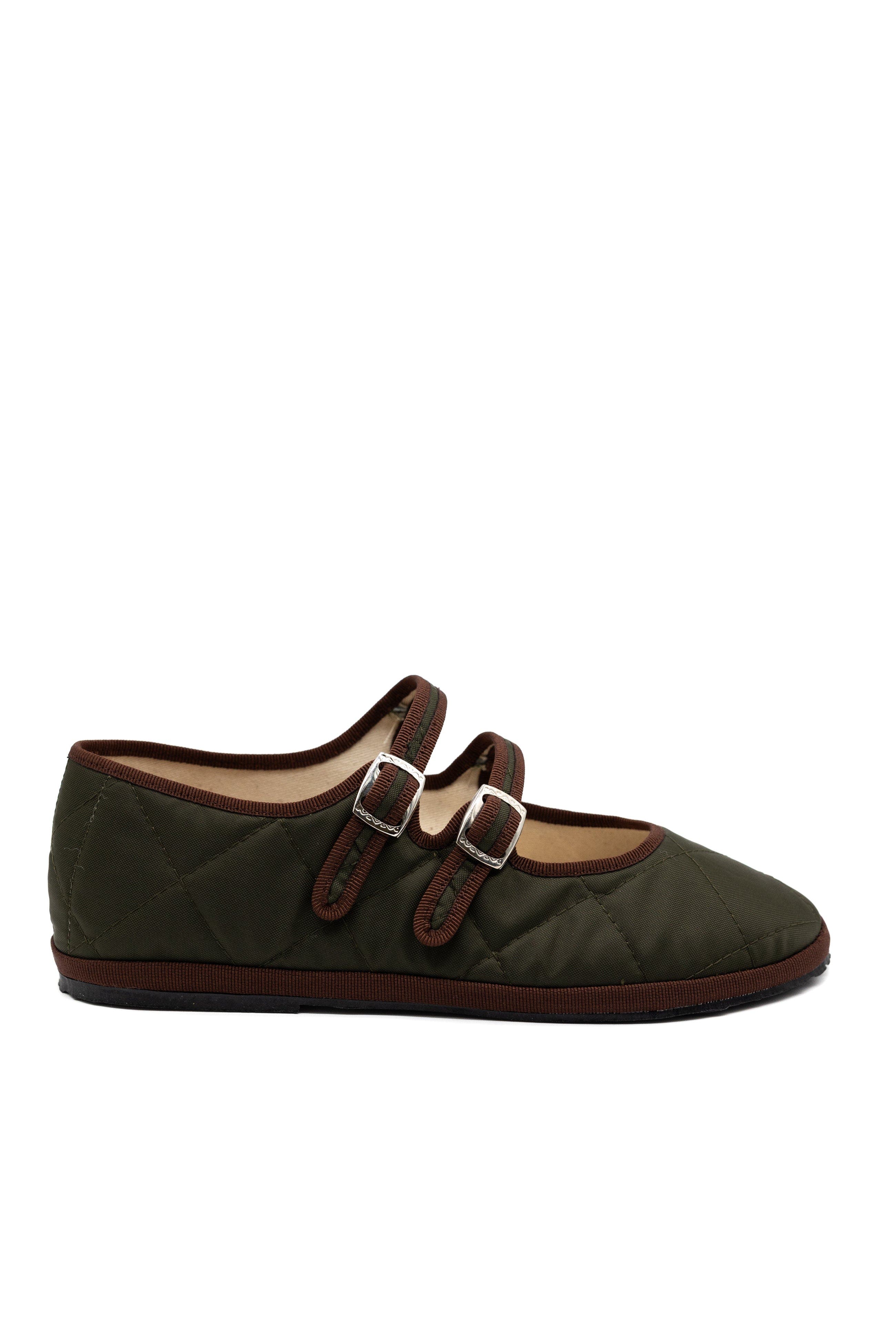 Gondolina Shoes Acqua Alta Mary Jane Waterproof Ballet Flats, Alternate, color, Muschio Green