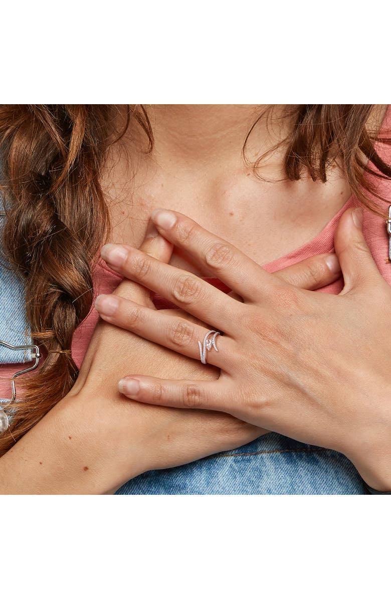 Julianna B. Morganite & Diamond Open Wrap Ring 10k, Alternate, color, Morganite