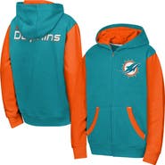 Outerstuff Youth Outerstuff Aqua Miami Dolphins Stadium Colorblock Full-Zip Hoodie