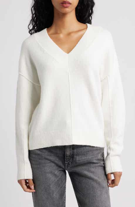 Madewell Calina Deep V-Neck Sweater