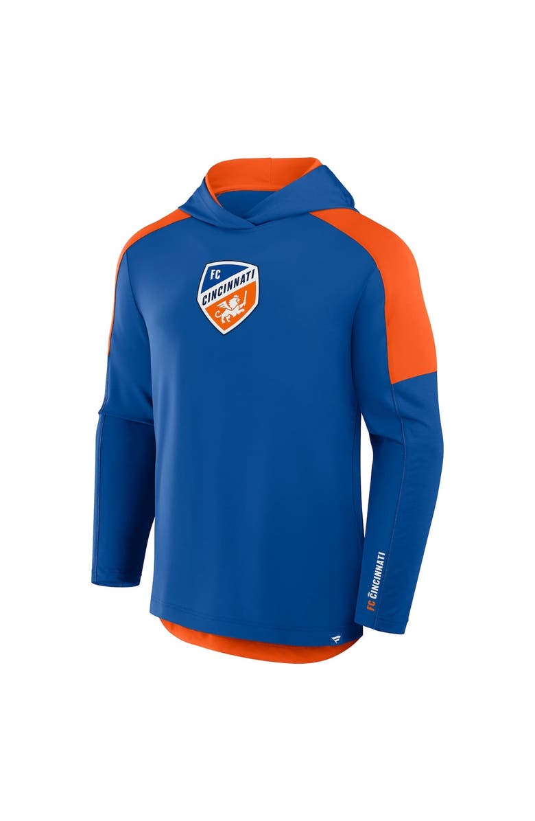 FANATICS Men's Fanatics Blue FC Cincinnati Red Card Transitional Pullover Hoodie, Alternate, color, Blue