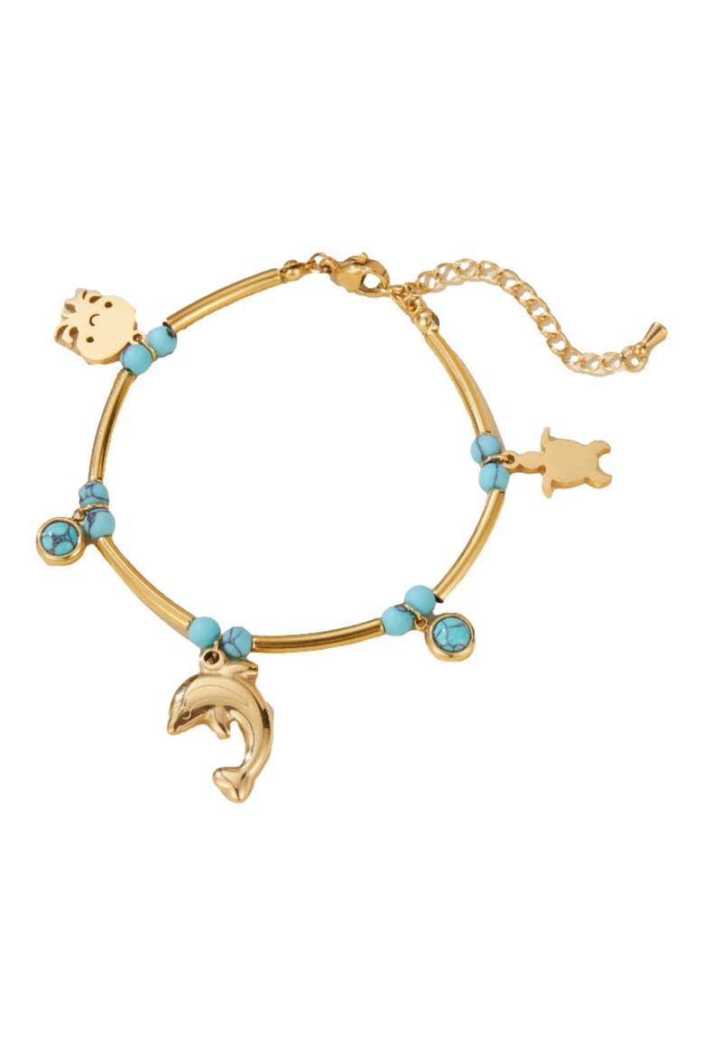 Seabreeze Sparkle Turquoise Bracelet, Alternate, color, Gold