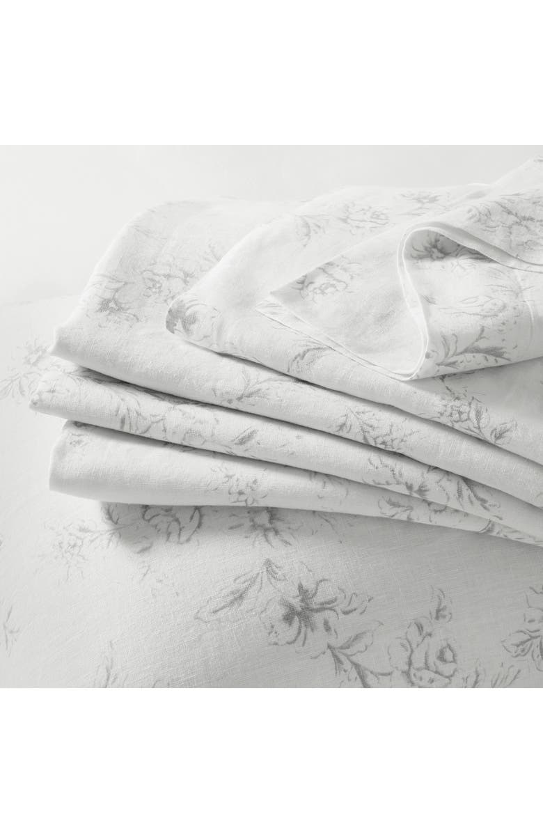 The White Company Emilie Linen Flat Sheet, Main, color,
