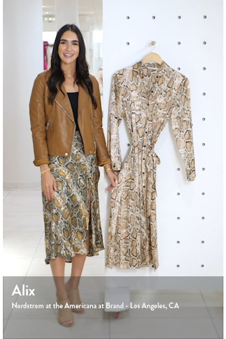 BB Dakota Python Print Long Sleeve Shirtdress video
