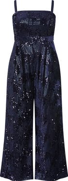 City Chic Sequin Sleeveless Wide Leg Jumpsuit