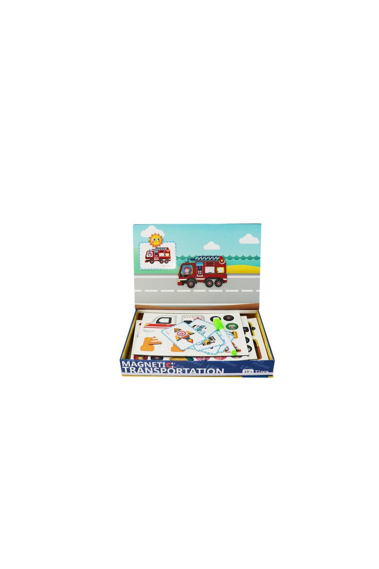 Transportation Playset, 71-Pieces, Made for Kids 3-Years-Old+, Main, color, Red
