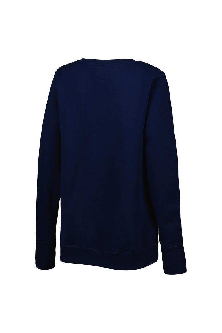 Women's Cuce Navy Tennessee Titans Deep V-Neck Pullover Sweatshirt, Alternate, color, Navy