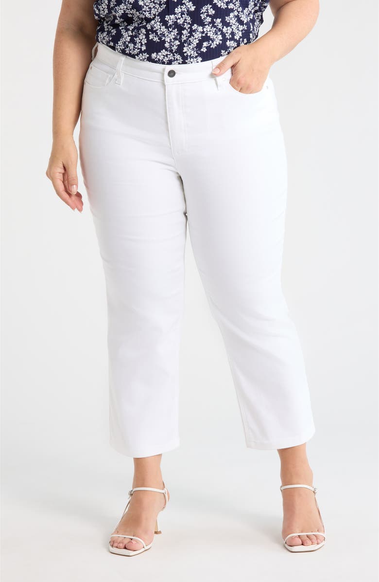 Jones New York Lexington High Waist Crop Jeans, Main, color, Soft White