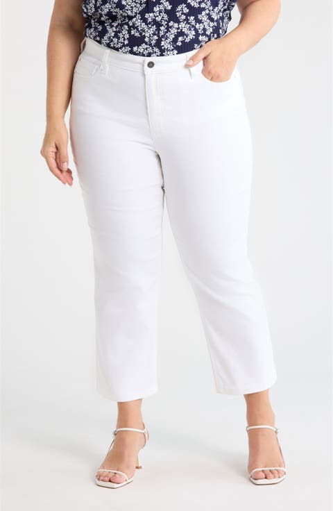 Lexington High Waist Crop Jeans (Soft White) (Plus)