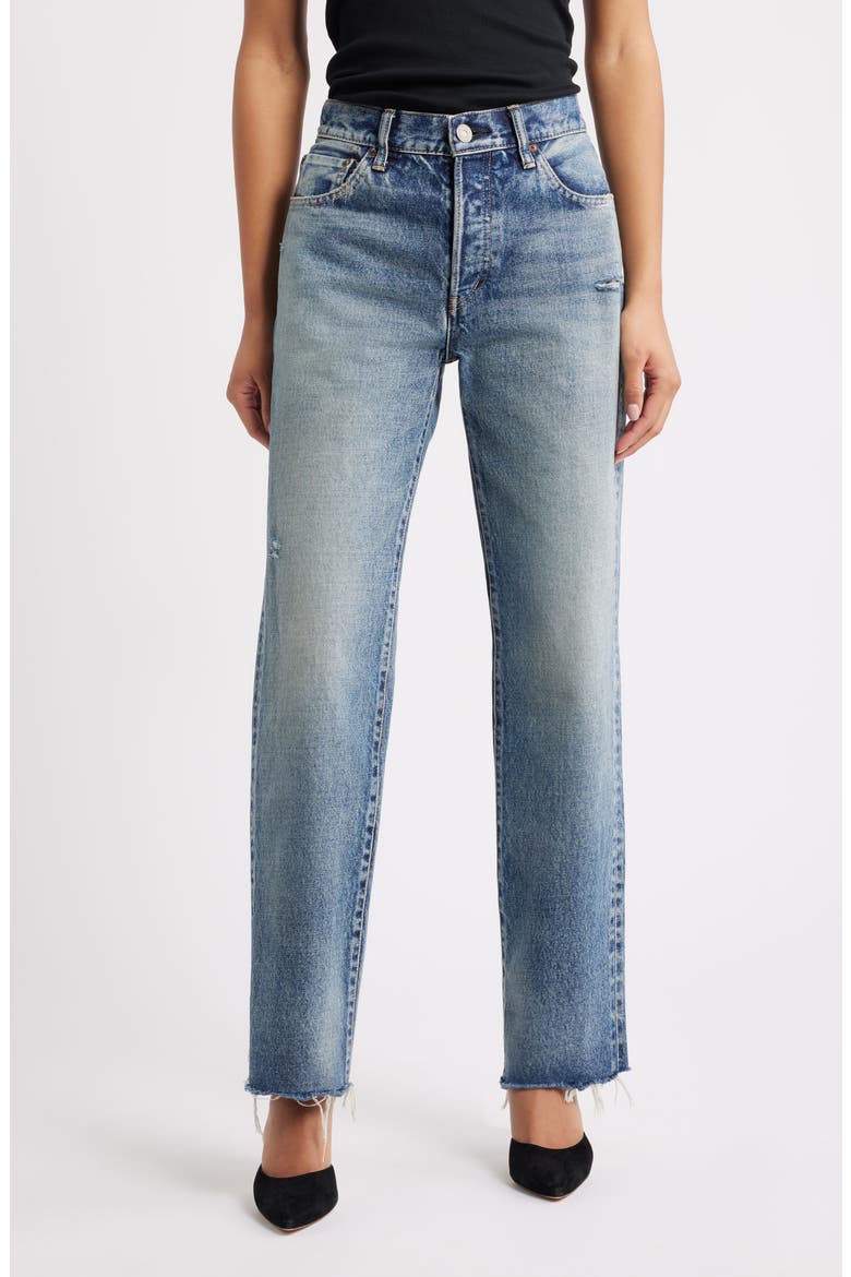 Ravencrest Straight Leg Jeans, Main, color, BLUE