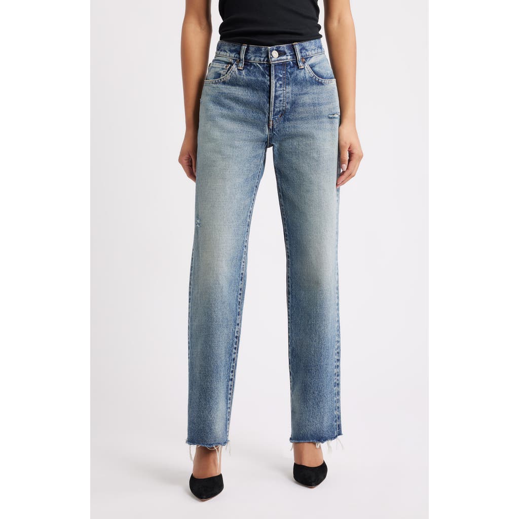 Moussy Vintage Ravencrest Straight Leg Jeans In Blue