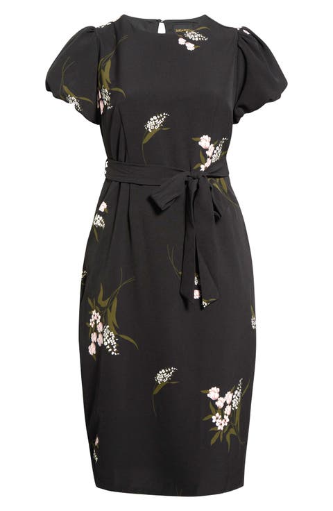 Senidy Puff Sleeve Midi Dress