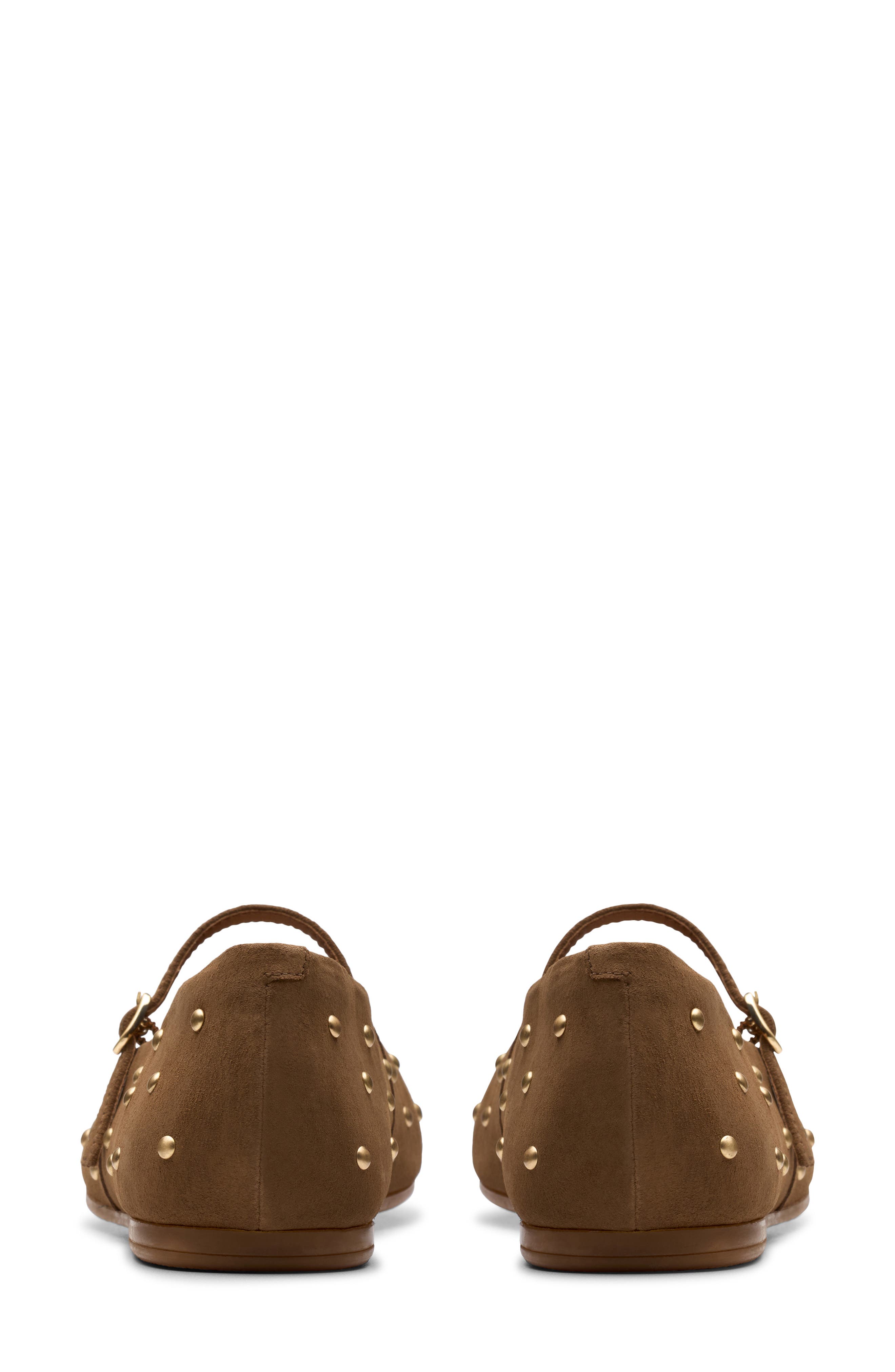 Livia Stud Mary Jane Flat, Alternate, color, WALNUT SUEDE