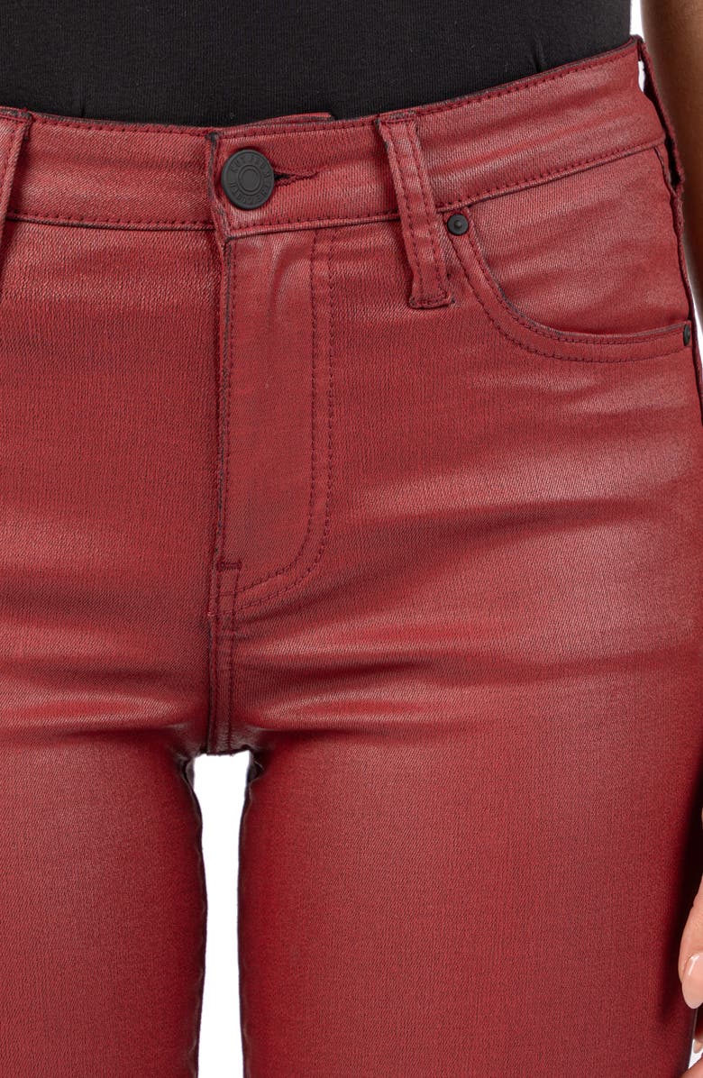 KUT from the Kloth Kelsey Crop Kick Flare Jeans, Alternate, color, Red