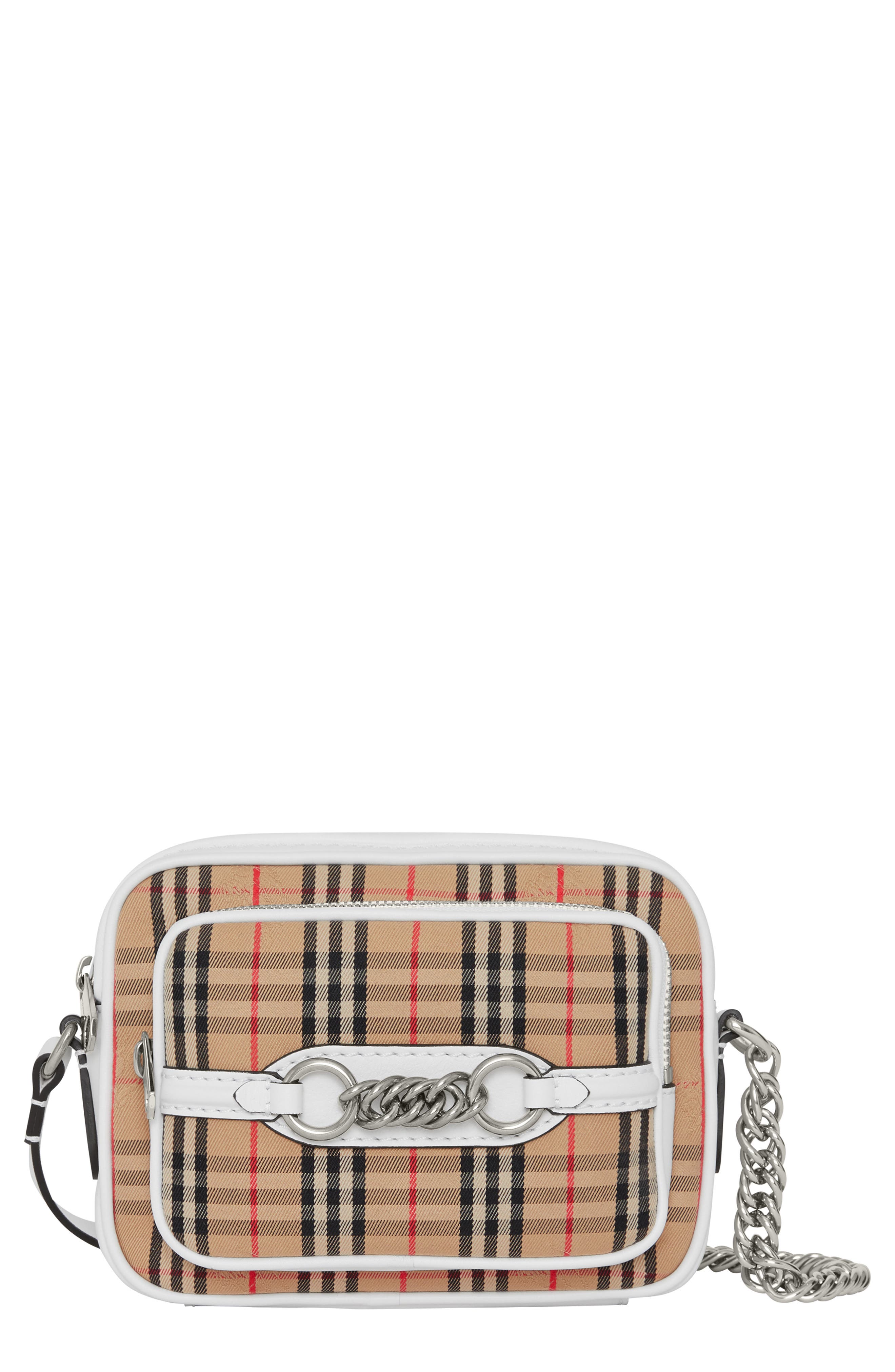Burberry Vintage Check Link Crossbody Camera Bag, Main, color, 