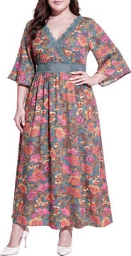 Standards & Practices Lace Detail Maxi Dress