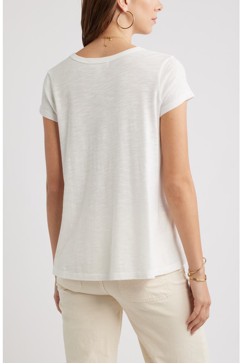 Cotton Blend Swing T-Shirt, Alternate, color, IVORY EGRET
