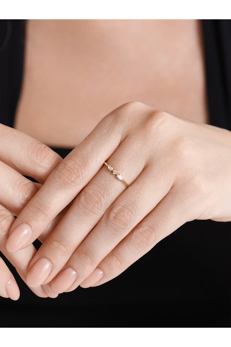 Trio Lab Grown Diamond Ring in 14K Gold, Alternate, color, Yellow Gold