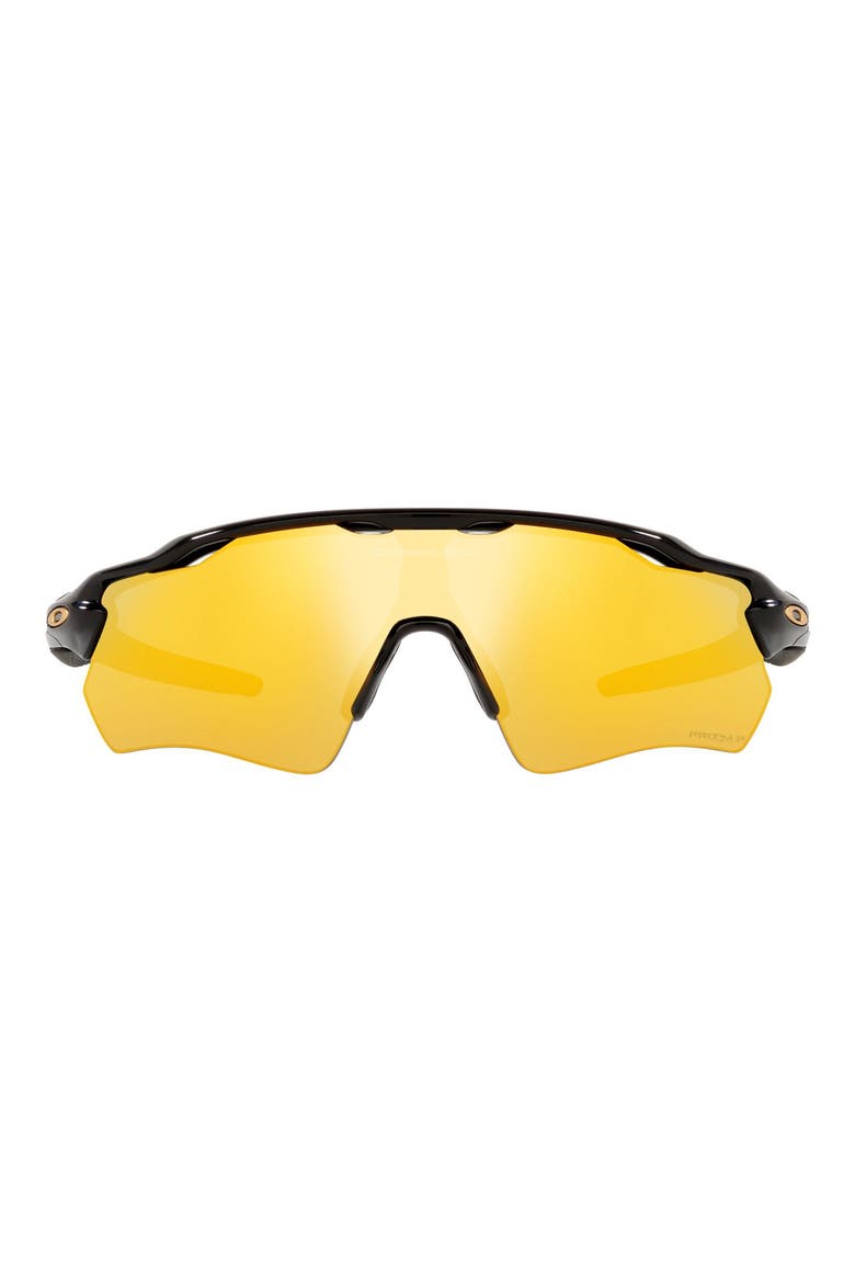 Radar® EV Path® 138mm Prizm™ Wrap Shield Sunglasses, Main, color, POLISHED BLACK/ PRIZM 24K