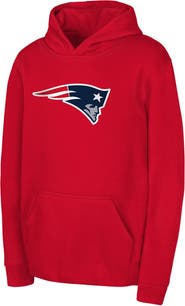 Outerstuff Youth Red New England Patriots Team Logo Pullover Hoodie