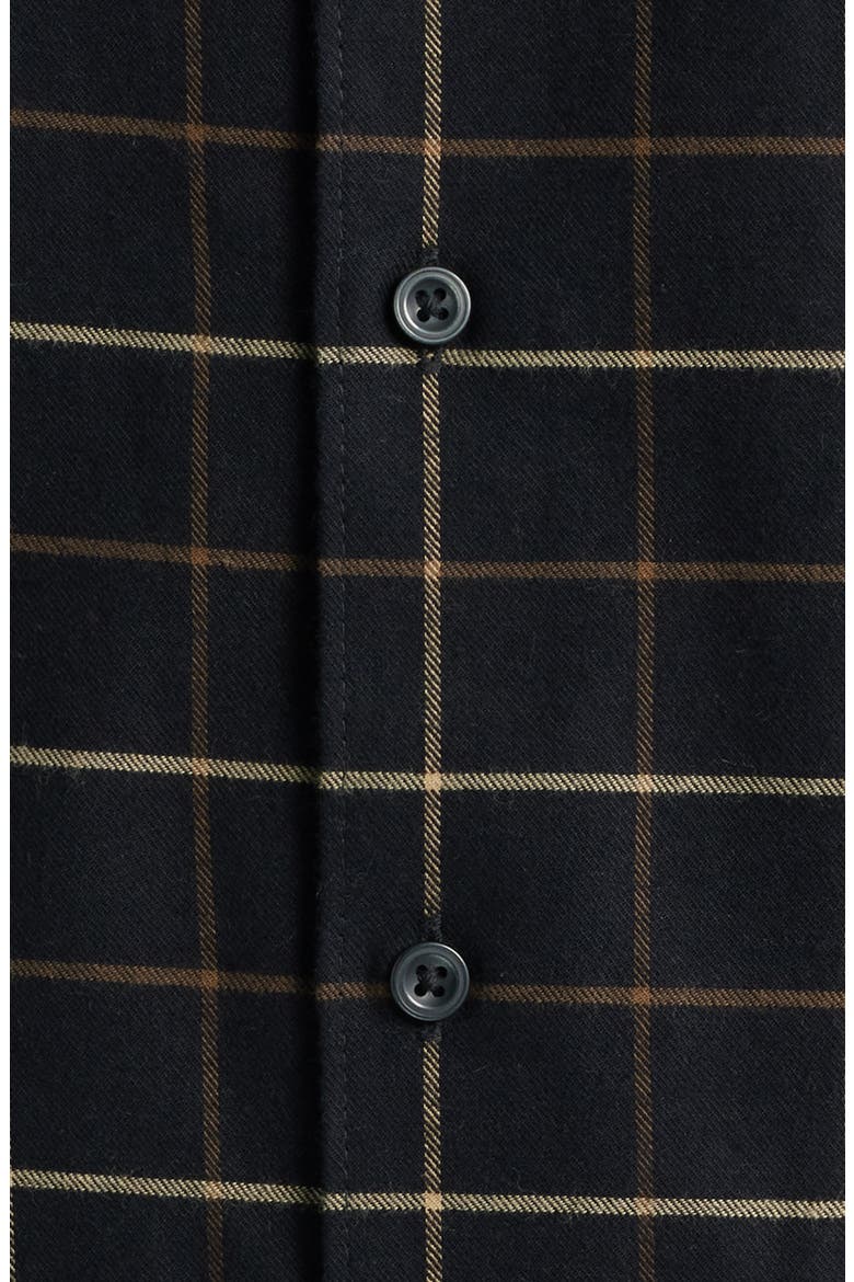 Grid Cotton & Cashmere Button-Up Shirt, Alternate, color, BLACK ROCK DOUBLE GRID