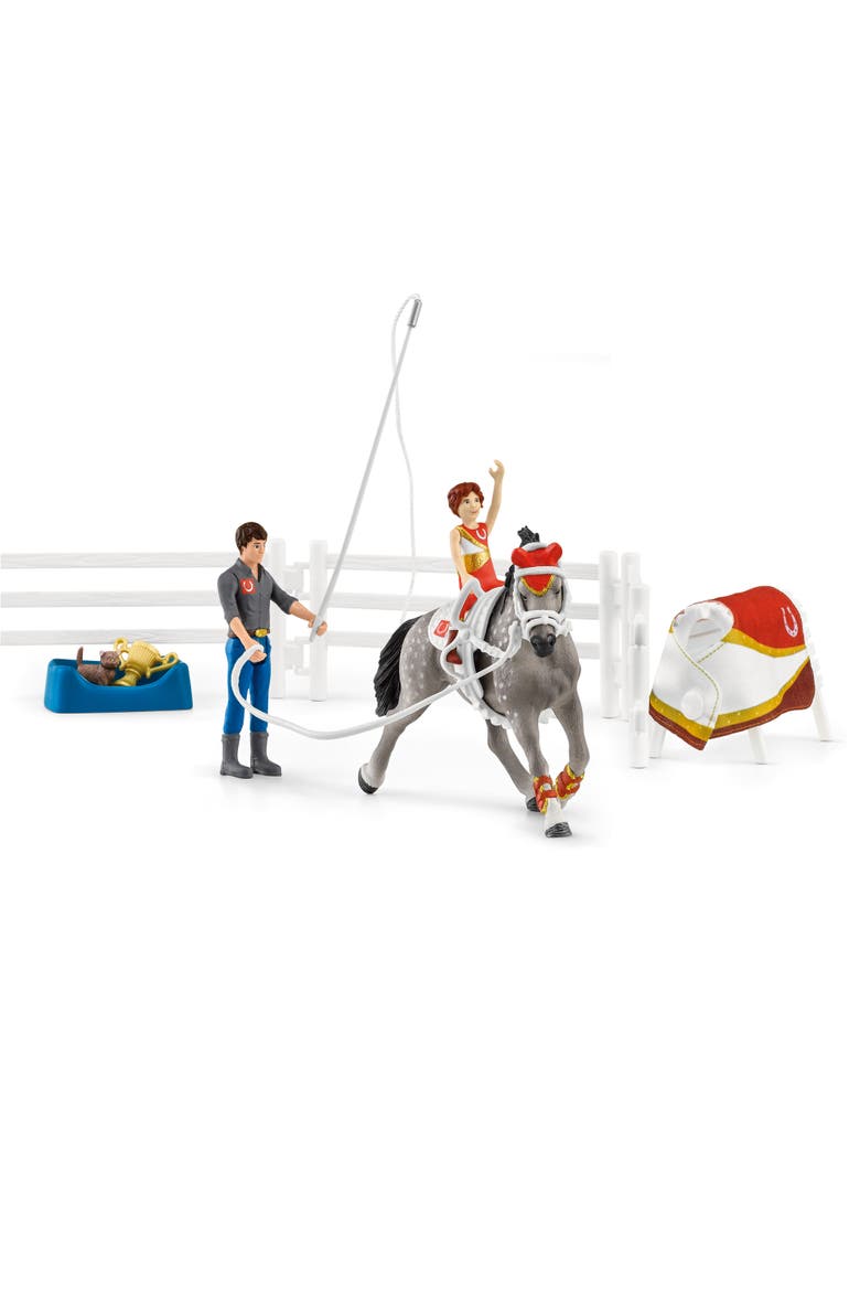 Horse Club Mia Vaulting, 18 Piece Animal Playset, Plastic, Kids 5+, Main, color, Multicolored