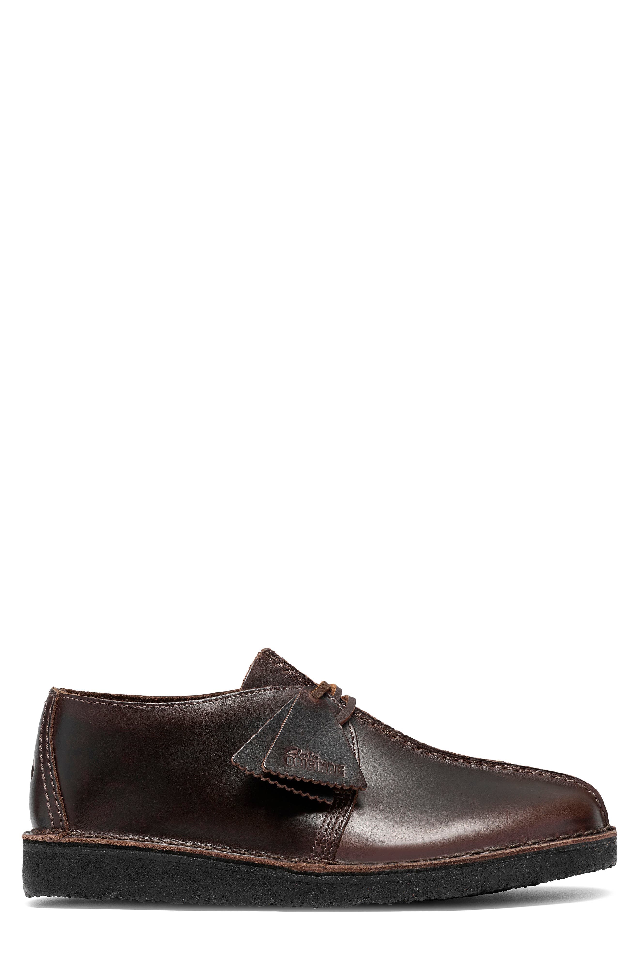 Clarks® Desert Trek Chukka Boot, Alternate, color, BLACK/ BROWN LEA
