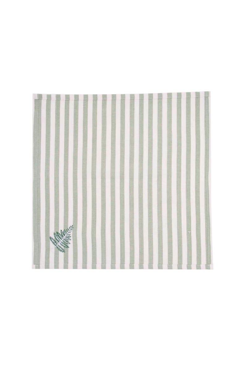 C&F Home Botanical Forest Hemstitch Set of 6 Cloth Napkins, Alternate, color, Green