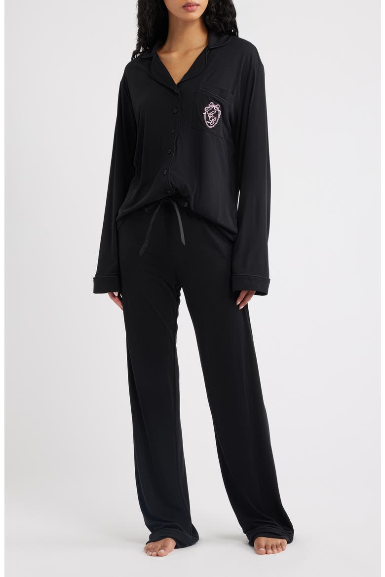 Classic Soft Modal Blend Pajamas, Main, color, BLACK