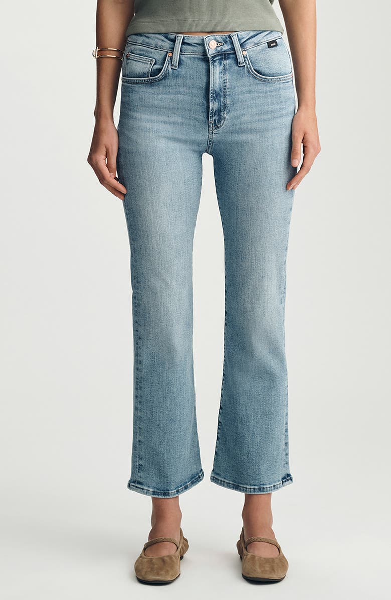 Mavi Jeans Anika Crop Flare Jeans, Main, color, Light Brushed Flex Blue