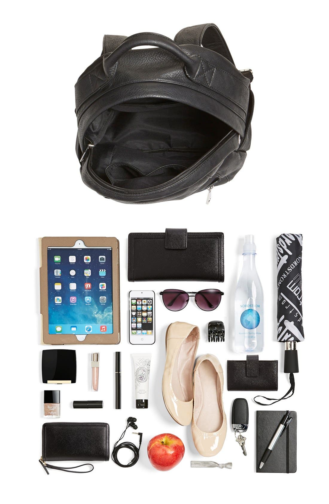 BP. Faux Leather Backpack, Alternate, color, 