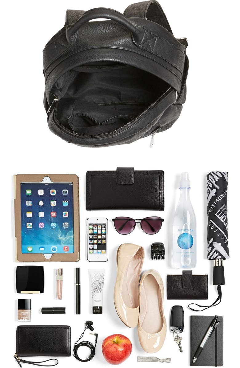 BP. Faux Leather Backpack, Alternate, color,