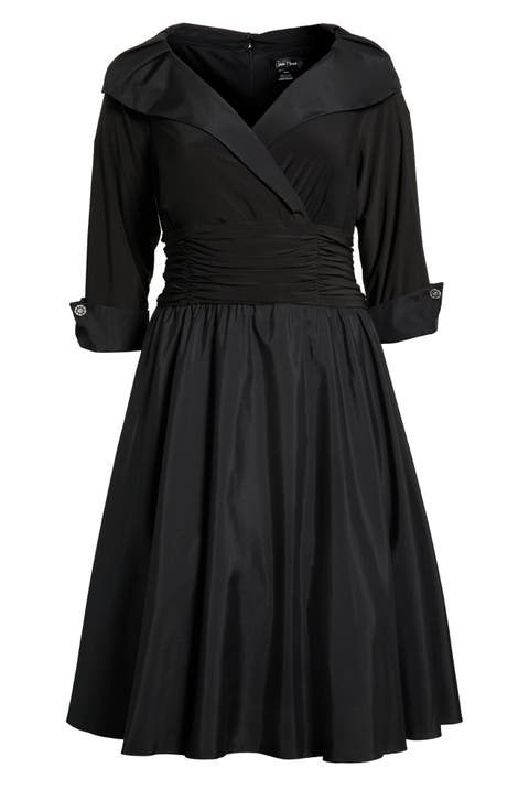 Rhinestone Cuff Cocktail Dress (Plus)