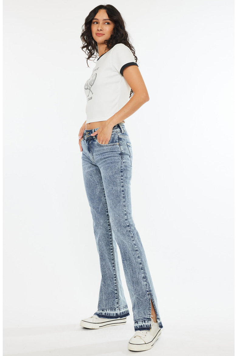Maizie Mid Rise Bootcut Jeans, Alternate, color, Medium Blue