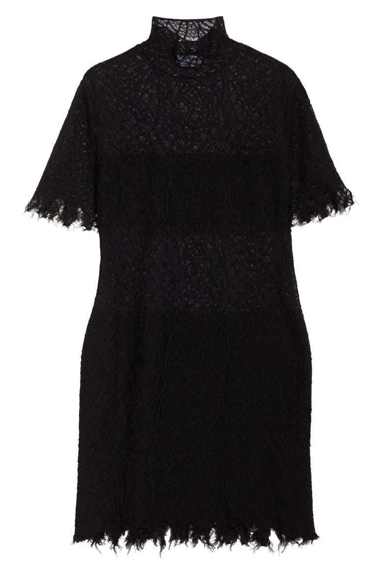 Cobweb Lace Minidress, Alternate, color, BLACK