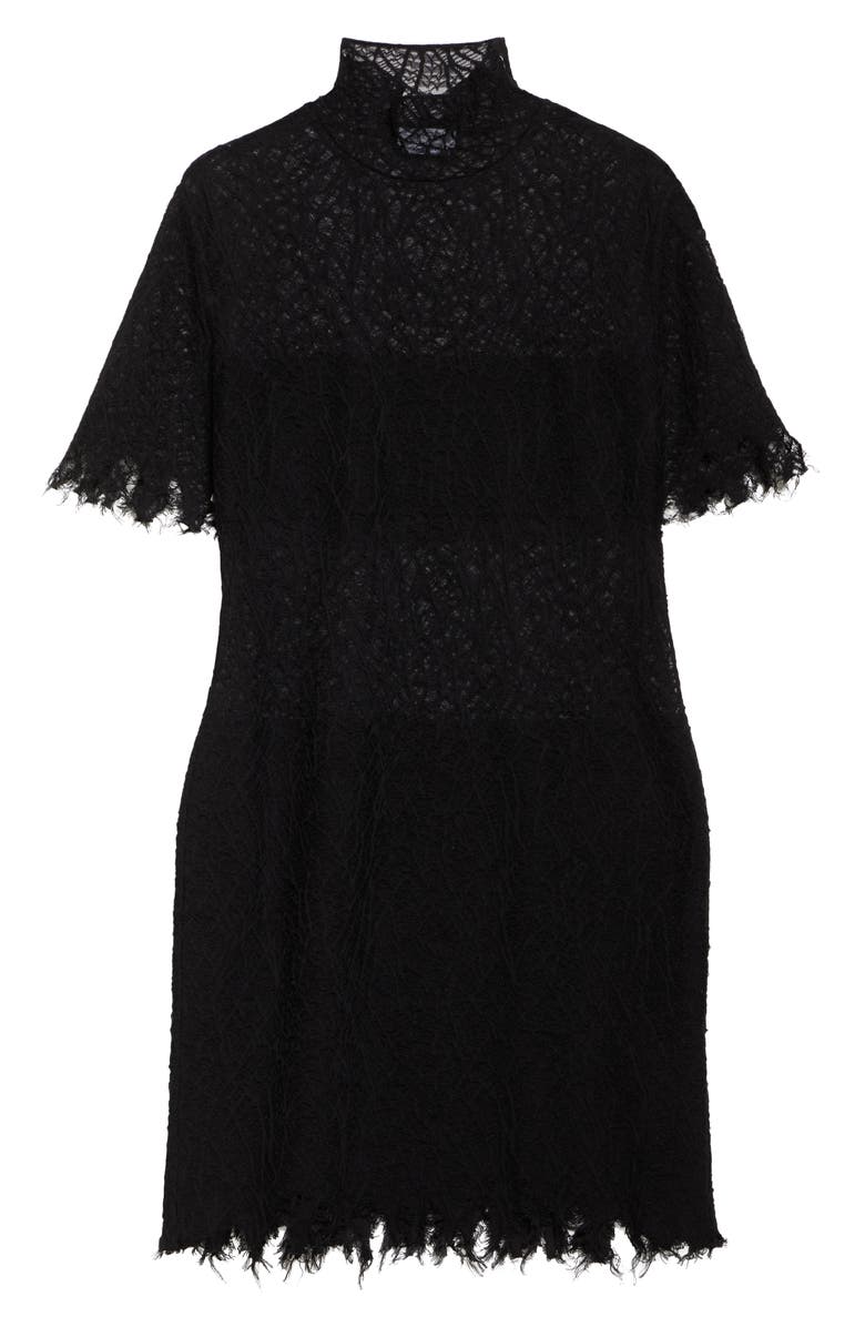 McQueen Cobweb Lace Minidress, Alternate, color, Black