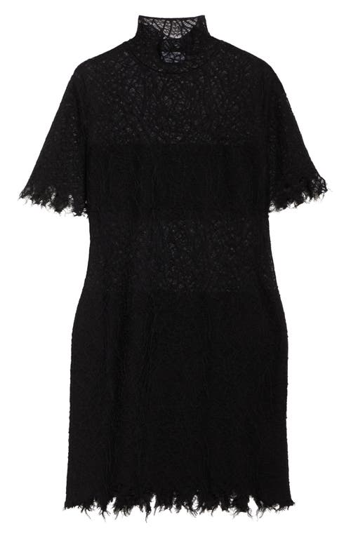 Alexander Mcqueen Mcqueen Cobweb Lace Minidress In Black