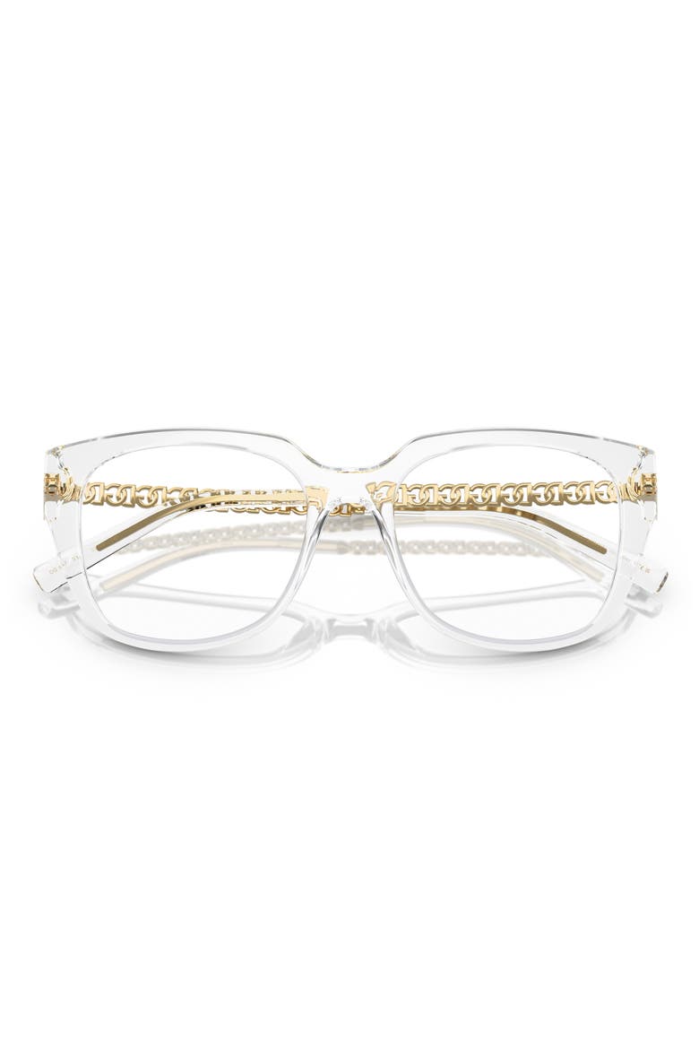 53mm Square Optical Glasses, Alternate, color, CRYSTAL / DEMO LENS