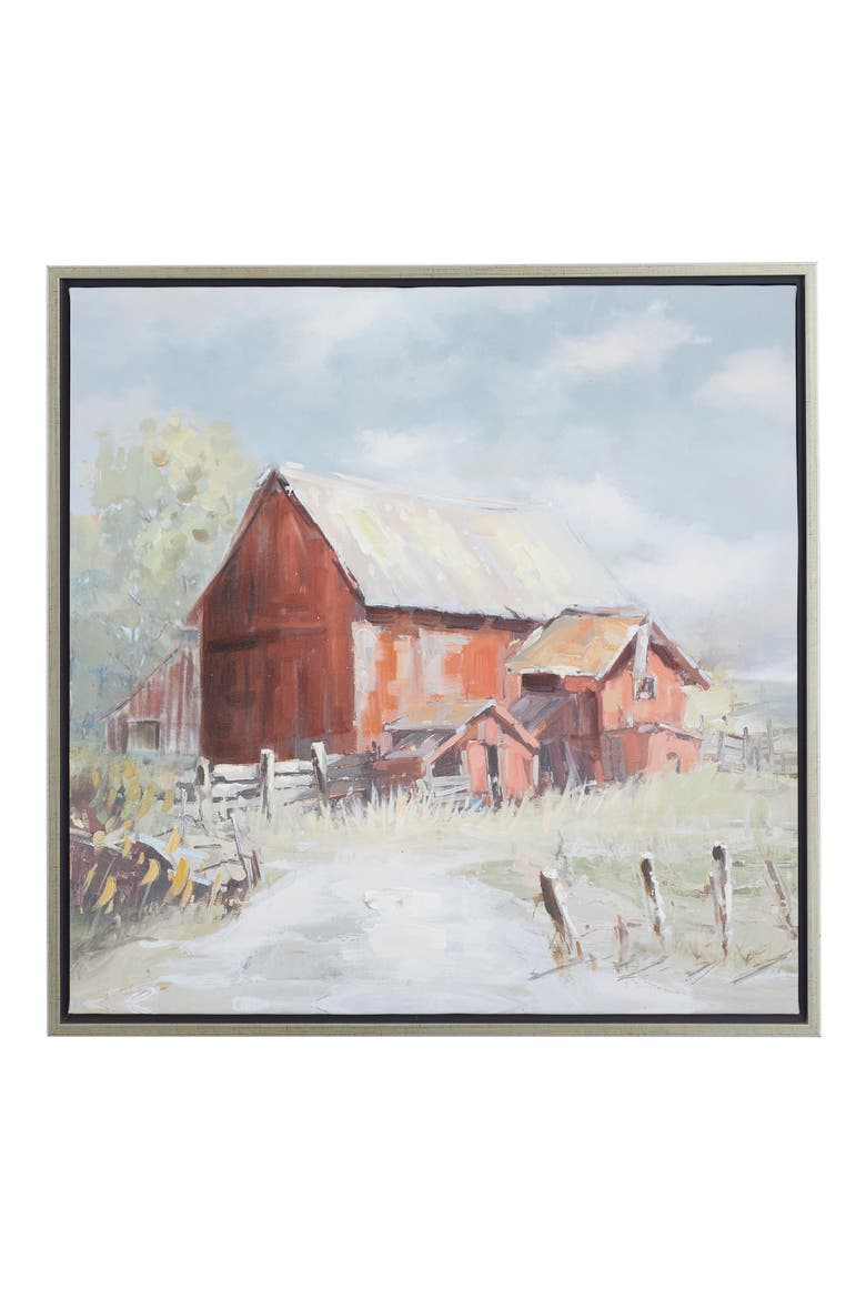 Farmhouse Canvas Framed Wall Art, Main, color, BLUE