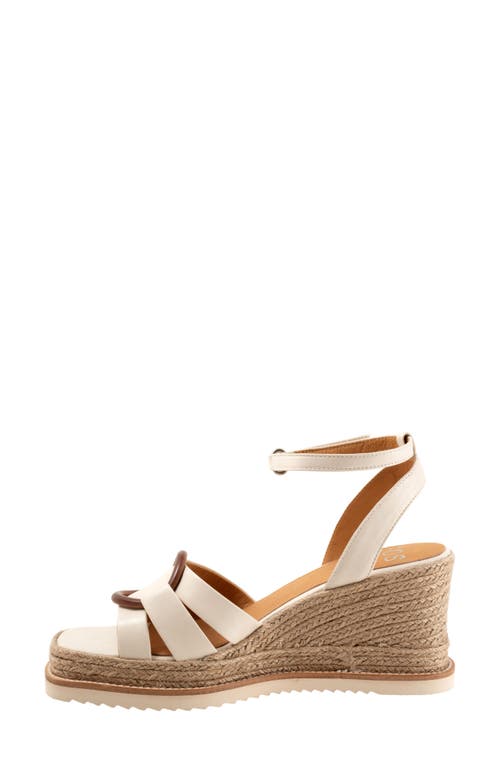 Eos Footwear Zeline Platform Wedge Sandal In Bone