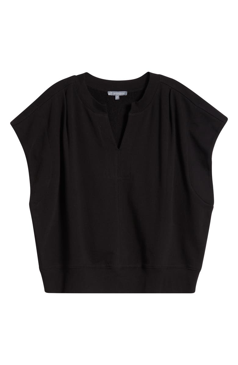 Wit & Wisdom Extended Shoulder Notch Neck Top, Alternate, color, Black