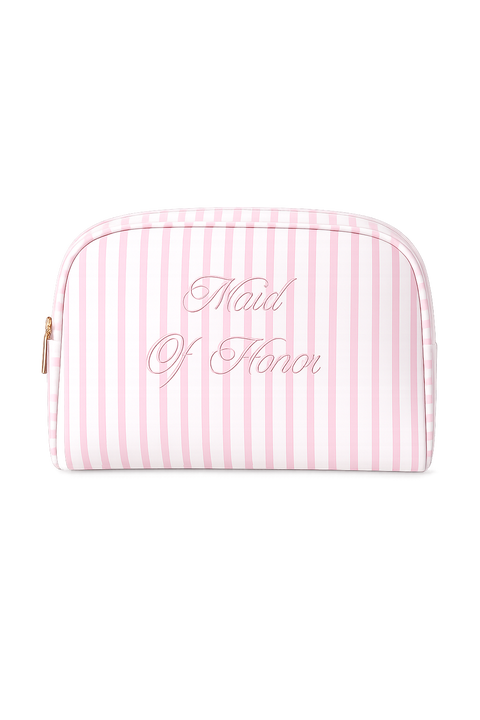 Maid of Honor Striped Cosmetic Bag